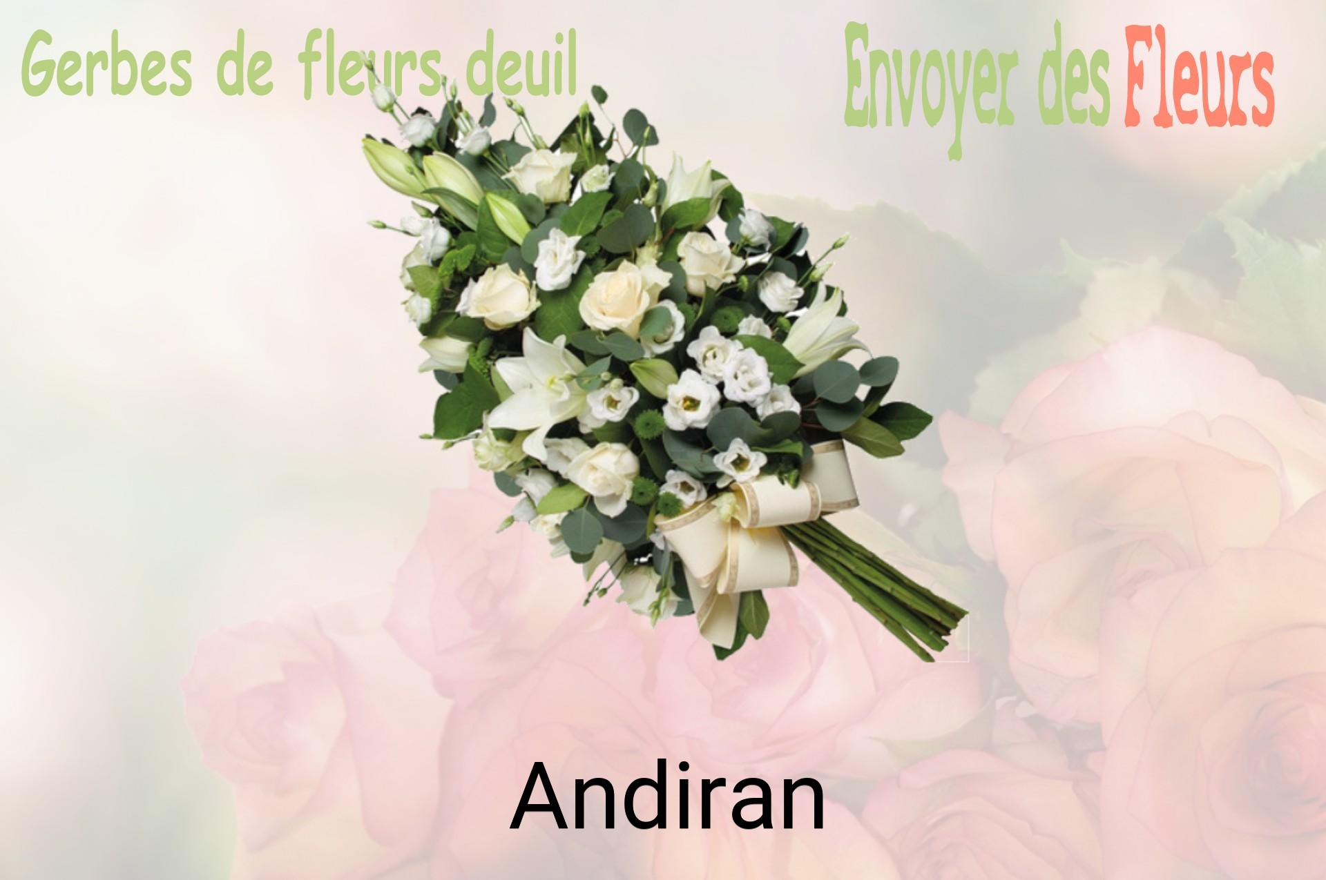 Gerbe de fleurs de deuil livrée à Andiran